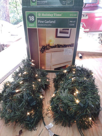 vintage Christmas pine Garland with lights. 18 ft. (F)​​​ - Picture 1 of 6